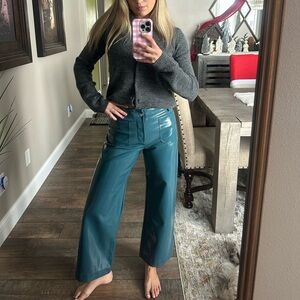 Maeve Anthropologie faux leather pants